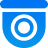 Simplified blue camera symbol
